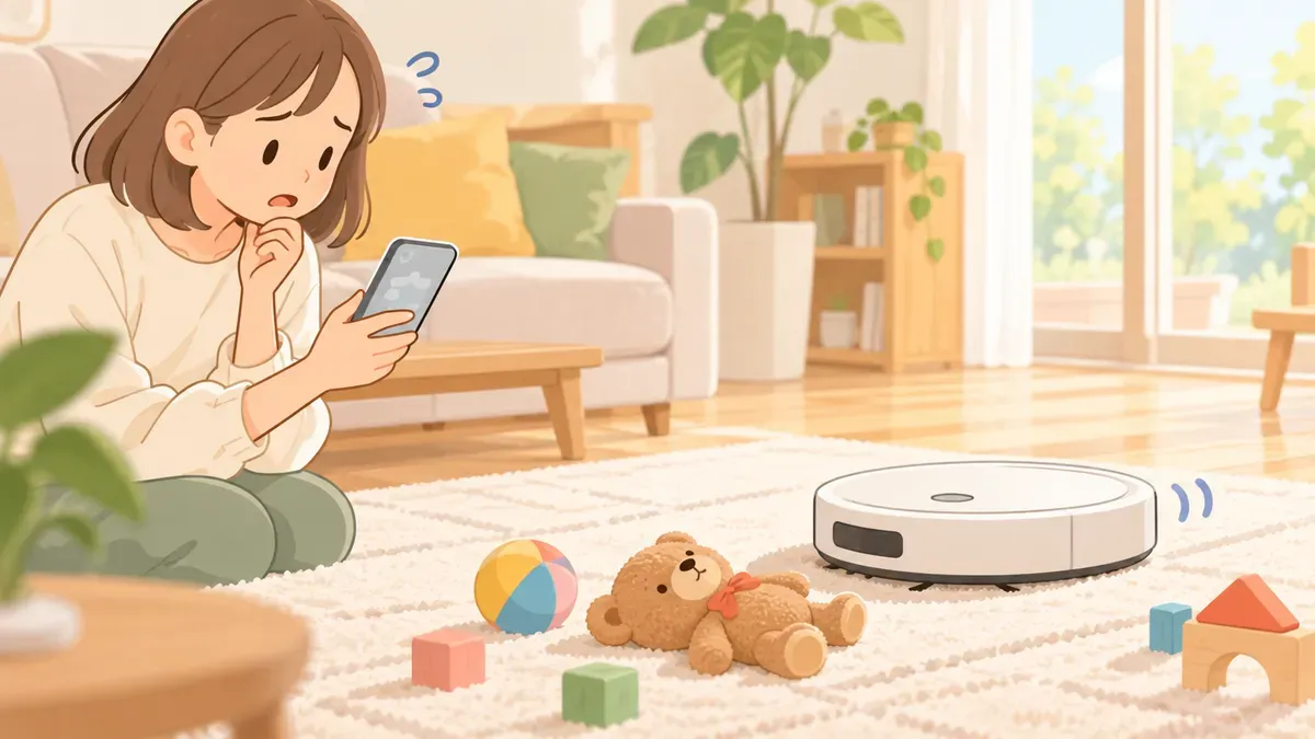 ロボット掃除機が進入禁止エリアに入る｜原因と直す順番